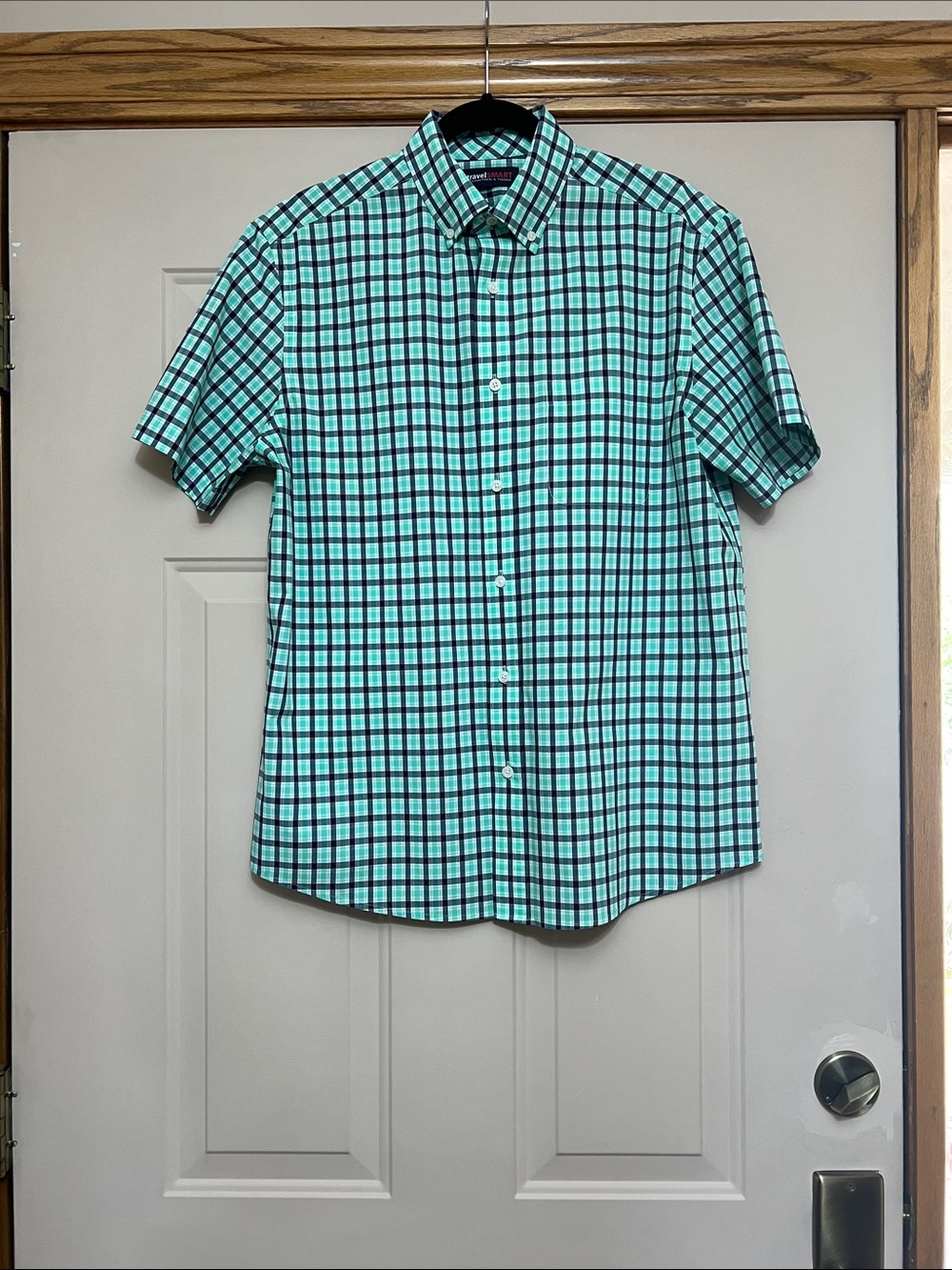 Roundtree & Yorke Travel Smart plaid shirt.
